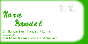 nora mandel business card